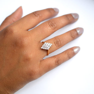 Vintage Diamond Cluster Ring