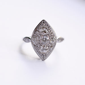 Vintage Platinum Marquise Shape Diamond Ring