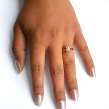 Load image into Gallery viewer, Vintage Emerald Cut Diamond Solitaire Ring
