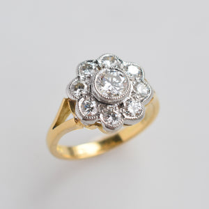 Vintage Diamond Cluster Ring