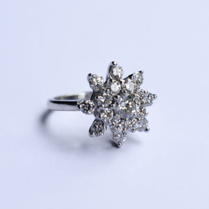 White Gold Diamond Cluster Ring