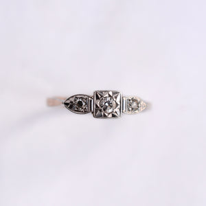 Art Deco Diamond Trilogy Ring