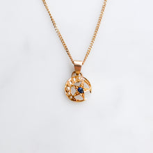 Load image into Gallery viewer, Victorian Crescent &amp; Star Pendant set with Sapphire &amp; Pearls
