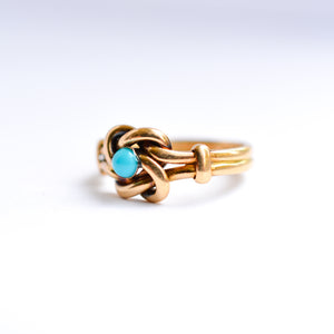 Victorian 18ct Turquoise Knot Ring