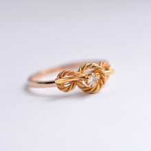 Load image into Gallery viewer, Victorian Stick Pin Conversion Ring with Diamond
