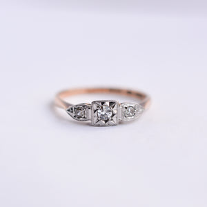 Art Deco Diamond Trilogy Ring