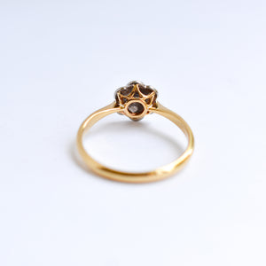 Vintage Diamond Cluster Ring with Star Shaped Setting