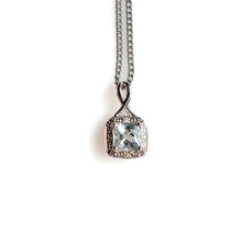 Load image into Gallery viewer, Aquamarine &amp; Diamond Pendant with Chain
