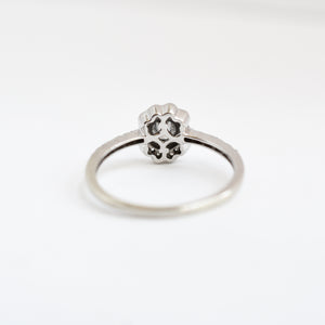 Cute Floral Style Diamond Dress Ring With Certification