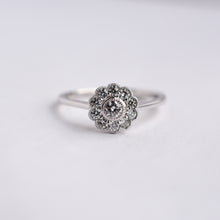 Load image into Gallery viewer, 18ct White Gold Diamond Cluster Engagement Ring
