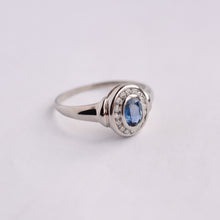 Load image into Gallery viewer, Dreamy Blue Sapphire and Diamond Cluster Ring
