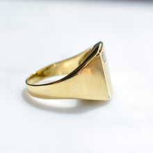 Load image into Gallery viewer, XL Gold Signet Ring with Diamond
