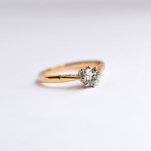 Vintage Diamond Solitaire Engagement Ring