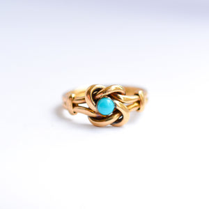 Victorian 18ct Turquoise Knot Ring