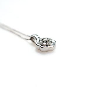 Floral Diamond Pendant & Chain