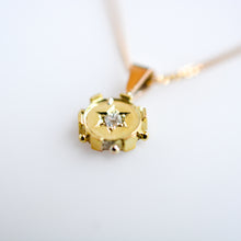 Load image into Gallery viewer, Gold Victorian Etruscan Revival Diamond Pendant &amp; Chain
