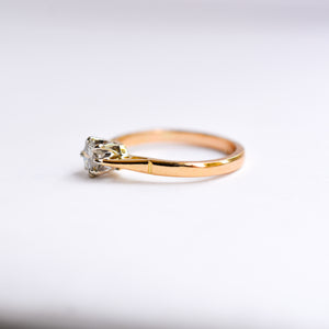 Vintage Diamond Solitaire Engagement Ring