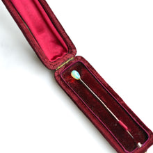 Load image into Gallery viewer, Antique Opal Stick Pin with Original Red Velvet Case
