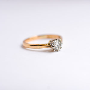 Vintage Diamond Solitaire Engagement Ring