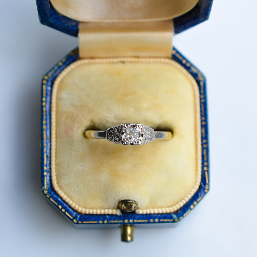 Romantic Art Deco Engagement Ring