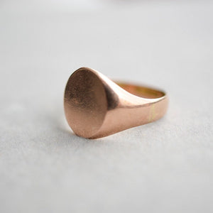 Antique Rose gold signet ring