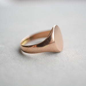 Antique Rose gold signet ring