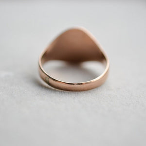 Antique Rose gold signet ring