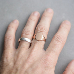 Antique Rose gold signet ring