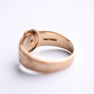 Vintage gold buckle ring