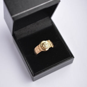 Vintage gold buckle ring