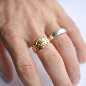 Vintage gold buckle ring