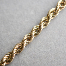 Load image into Gallery viewer, Vintage 9ct gold rope link bracelet 20cm
