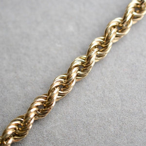 Vintage 9ct gold rope link bracelet 20cm