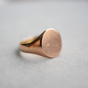 Antique Rose gold signet ring