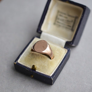 Antique Rose gold signet ring