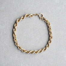 Load image into Gallery viewer, Vintage 9ct gold rope link bracelet 20cm
