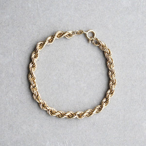 Vintage 9ct gold rope link bracelet 20cm