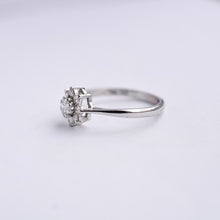 Load image into Gallery viewer, Vintage 18ct white gold diamond cluster engagement ring
